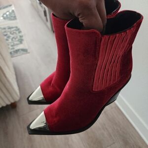 Azalea Wang Velvet Bootie
